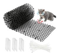 Lot de 30 pics anti-chat en plastique de 400 cm avec 12 piquets en forme de U pour la protection de la maison, du jardin, de la pelouse