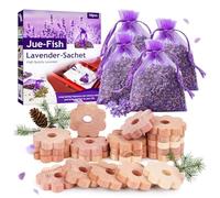 Lot de 30 pièges à mite, anti-mites naturels en cèdre et lavande, 20 anneaux, 10 sachets de lavande, pour la prévention des vêtements, excellent