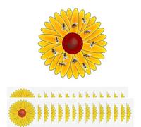 Lot de 30 pièges à mouches pour fenêtre - Pour l'intérieur - Design floral - Attrape-mouches - Pour fenêtre - Piège à insectes - Bande adhésive - Piège à mouches à fruits