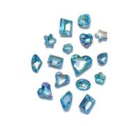 Lot de 30 pierres en cristal 3D à fond pointu pour ongles en cristal 3D Accessoires de décoration de manucure