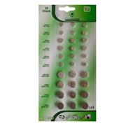 Lot de 30 Piles bouton plates Alkaline 1,5V compatibles AG1/AG3/AG4/AG10/AG12/AG13 - Visiodirect -