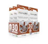 Lot de 30 piles modèle 312 marron (PR41) - 5 paquets de 6 piles pour appareils acoustiques 1,45 V - Piles acoustiques Rayovac Varta Extra