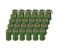 Lot de 30 piles Ni-MH SC 2200 mAh, 2,2 Ah, 1,2 V, avec lamelles à souder pour colis de batteries, perceuses, torches, alarmes remplace Ni-Cd 2000 mAh, 2 Ah.