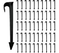 Lot de 30 piquets d'ancrage pour tuyau d'arrosage - Ancrage au sol - Piquet de fixation - Fourche enfichable pour tuyaux OD 1/2" - Pour jardin, pelouse, patio - Noir