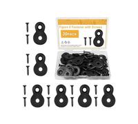 Lot de 30 plaques de fixation à double trou en métal faciles à utiliser pour l'installation de charnières de porte de placard et joindre des panneaux de fixations antirouille