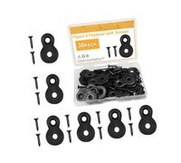 Lot de 30 plaques de fixation solides pour armoire avec revêtement non résistant à l'érosion - Plaque de menuisier en métal pour étagères, plans de travail de cuisine