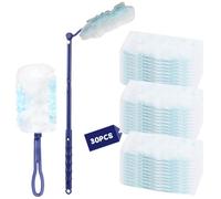 Lot de 30 plumeaux anti-poussière en microfibre avec poignée pour nettoyer la poussière, les cheveux, les voitures