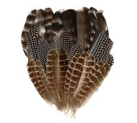 Lot de 30 Plumes Naturelles De Dinde, Plumes Artisanales, Plumes De Faisan pour Travaux Manuels, 3 Styles De Plumes Naturelles MéLangéEs pour Masque, DéCoration De FêTe De Mariage, Attrape-RêVes DIY
