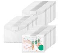 Lot de 30 Pochette Plastique Document A4, Pochette à Bouton Pression, Pochettes Classeur en Plastique A4 Transparente, Porte Document, Chemise Plastiques Transparents - 30.5 * 24CM