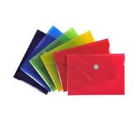 Lot de 30 Pochette polypro Iderama, format B7, fermeture pression, coloris assortis (6)