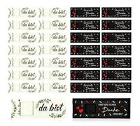 Lot de 30 pochettes d'emballage en chocolat blanc et gris - En feutre - Beau que vous êtes là et que vous méritez un gros remerciement, emballage cadeau pour mariage, baptême, remise de diplôme