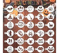 Lot de 30 pochoirs à gâteaux réutilisables 2021 pour cookies, gâteaux, cookies, café, peinture, moule pour fête, vacances, bricolage, carnet, panneau en bois (style classique)