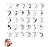 Lot de 30 pochoirs de peinture pour le visage - Réutilisables - Créativité - Tatouage corporel - Pochoirs de maquillage - Peinture faciale pour maquillage et fête - Pour adultes