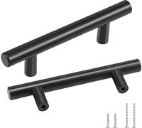 "Lot de 30 poignées de meuble en inox Poignée barre 127x12x32mm - Poignée de cuisine et d'armoire - Entraxe des trous centraux 76mm - Pour panneaux d'armoire de 1,52 à 2cm ou de 1,27 à 4cm - Poignées