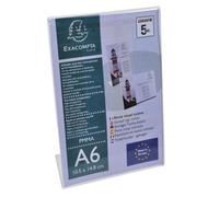 Lot de 30 Présentoir de table en acrylique, incliné, pour A6, transparent