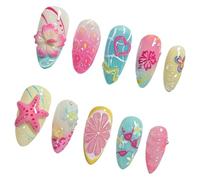 Lot de 30 presse-amandes sur ongles Designs français Faux acrylique acrylique faux adhésifs artificiels pour femmes Colle acrylique sur ongles pour femmes Transparent