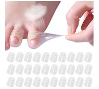 Lot de 30 protections d'orteils en silicone - Coussinets transparents - Petits protège-orteils - Protection des orteils -Couvre