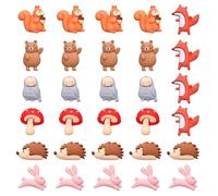 Lot de 30 punaises d'animaux de dessin animé, punaises colorées en forme d'animal, mignonnes punaises créatives faites à la main, punaises pour tableaux en liège, punaises pour tableau d'affichage