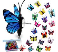 Lot de 30 punaises décoratives en forme de papillon colorées pour photo, mur, tableau d'affichage, décoration murale