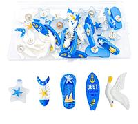 Lot de 30 punaises décoratives sur le thème de l'océan,Mouette, étoile de mer, poisson, bateau,En résine,Pour photos, organisation de bureau ou décoration de la maison,Tableau d'affichage en liège