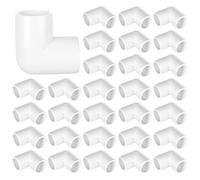 Lot de 30 raccords de tuyau en PVC à 2 voies de 1,27 cm - Coude en PVC à 90 degrés - 2 voies à angle droit - Pour tuyau en PVC SCH40 - Raccord d'angle en PVC robuste