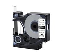 Lot de 30 rechange pour 18053 Noir sur Blanc 9 mm compatible avec Dymo | 1,5 m Gaine thermorétractable avec rapport de rétraction 3:1 compatible avec imprimantes Dymo Rhino 1000 3000 4200 5000 5200