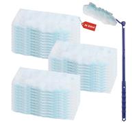 Lot de 30 Recharges de Plumeaux pour Plumeau, Recharges de Plumeaux compatibles avec Swiffer Recharges Plumeaux, Recharge pour Poussière, avec 1 x Poignée