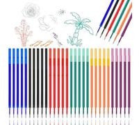 Lot de 30 recharges de rechange effaçables compatibles avec les stylos Legami, 5 bleus, 5 noirs, 5 rouges, 5 turquoises, 5 violets, 5 oranges