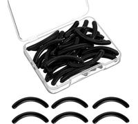 Lot de 30 recharges universelles pour recourbe-cils Shiseido - Recharges universelles en caoutchouc de silicone avec boîte de rangement transparente (noir)