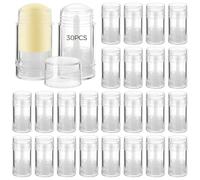 Lot de 30 récipients vides pour déodorant - Remplissage par le bas de 30 ml - Flacons rechargeables en plastique transparent - Pour rouge à lèvres à faire soi-même