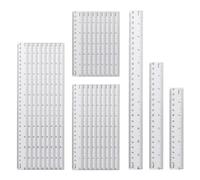 Lot de 30 règles en plastique - 15 cm, 20 cm, 30 cm - Règles transparentes de précision centimètres - Pour l'école, les centimètres, la maison, le bureau - Outil de mesure