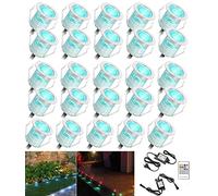 Lot de 30 RGB Spot Encastrable Exterieur pour Terrasse Enterré Plafonnier spot Led Extérieur Encastrable DC12V 0.6W IP67 Ø30mm Spot Terrasse Exterieur
