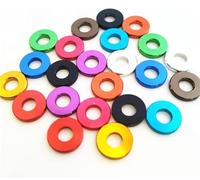 Lot de 30 rondelles plates en aluminium colorées, M3, M4, M5, M6, M8, M10(Sky blue,M3*6 * 0.5)