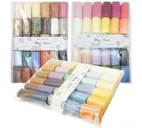 Lot de 30 rouleaux de fil de laine prédécoupé pour loisirs créatifs, fabrication de tapis et projets de tapisserie, matériau polyester pour créations textiles durables (n° 2)