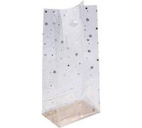 Lot De 30 Sachets À Fond Bloc Impression En Film Doré Emballage Cadeau Élégant Sac À Biscuits Qualité Alimentaire 16 Cm X 10 Cm, 35,5 Cm 30 Pièces (Étoiles)