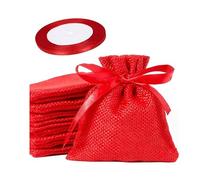 Lot de 30 sacs à dragées pour mariage, mariage, baptême, communion, anniversaire, fête, rouge