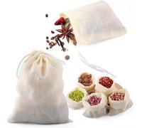 Lot de 30 sacs à épices, sachets à café et thé, pour la cuisson de la soupe, des herbes, du thé en vrac, des épices, du fromage en coton naturel pour égoutter, sachets de thé vides à la lavande (7,6 x