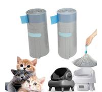Lot de 30 sacs à litière automatique pour chat, compatibles avec NeakasaM1 Petpivot Autoscooper 11 et bac à litière autonettoyant à couvercle ouvert 68,6 x 33 cm