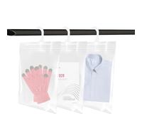 Lot de 30 sacs de rangement à suspendre, 26 x 38 cm, grands sacs en plastique avec crochet, pochette transparente réutilisable à suspendre pour salle de classe, bibliothèque et école, papier, livres,