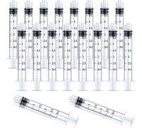 Lot de 30 Seringues Luer Lock 3 ml, Scellées Individuellement Stériles en Plastique, pour Artisanat et Alimentation des Animaux de Compagnie