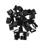 Lot de 30 serre-câbles pour panneau solaire en polycarbonate - Noir - Pour une fixation sûre des câbles sur les modules PV, remorques et en extérieur