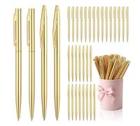 Lot de 30 stylos à bille en vrac, à encre noire, 1 mm, pour fête prénuptiale, bureau, enseignants, design fin à torsion pour ordinateur portable (2 styles)