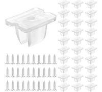 Lot de 30 supports de bande LED étanches en silicone transparent pour éclairage de 5 à 6 mm Fixation rapide Vis incluses pour intérieur et extérieur