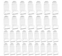 Lot de 30 supports muraux pour vinyles - Sans perçage - 4 x 2 x 0,5 cm - En acrylique - Fin - En vinyle - Auto-adhésif - Transparent - Pour grandes photos, magazines, accessoires d'intérieur