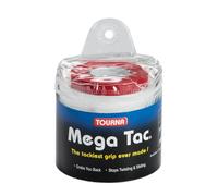 Lot de 30 surgrips de tennis Tourna Mega Tac Blanc 103x29 mm
