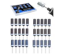Lot de 30 tambours de ponçage pour outils rotatifs Dremel, kit de forets de ponçage pour bandes de ponçage Dremel avec tige de 0,3 cm, lot de bâtons de papier abrasif pour plastique, bois, métal