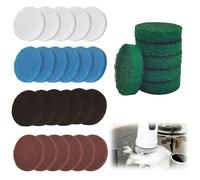 Lot de 30 Tampons de Nettoyage Brosse Électrique Bosch Home/Garden 6033 Brosse Nettoyage Universelle, 5 Couleurs Pad Mousse, Pad Haute Performance