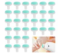 Lot de 30 tampons de rechange pour lime à ongles pour bébé, têtes de meulage des ongles électriques pour bébés, convient aux nouveau-nés et tout-petits