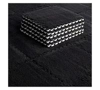 Lot de 30 Tapis à emboîter en Mousse EVA Douce et Moelleuse, carrés et Moelleux, for la Maison(Black)