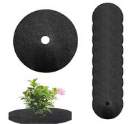 Lot De 30 Tapis De Protection Contre Les Mauvaises Herbes, Anneaux De Paillage En Non-tissé, Anti-mauvaises Herbes, Anneau De Paillage Rond, Réutilisables,Tapis De Protection Pour Arbres, Fleurs